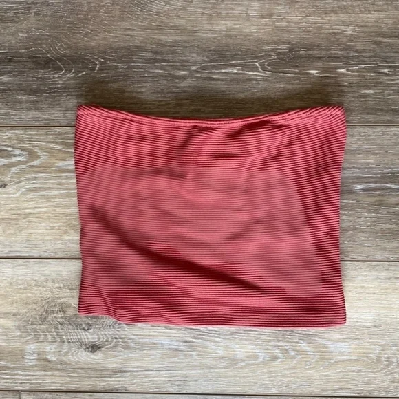 Dynamite Ribbed Strapless Bandeau Rose XS - Picture 4 of 4